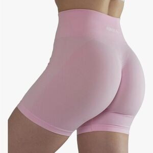 Baby Pink Aurola Workout Shorts